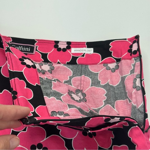 Women’s Golftini Black and Pink Stretch Floral Cotton Skort Golf Tennis size 6 - Picture 10 of 15